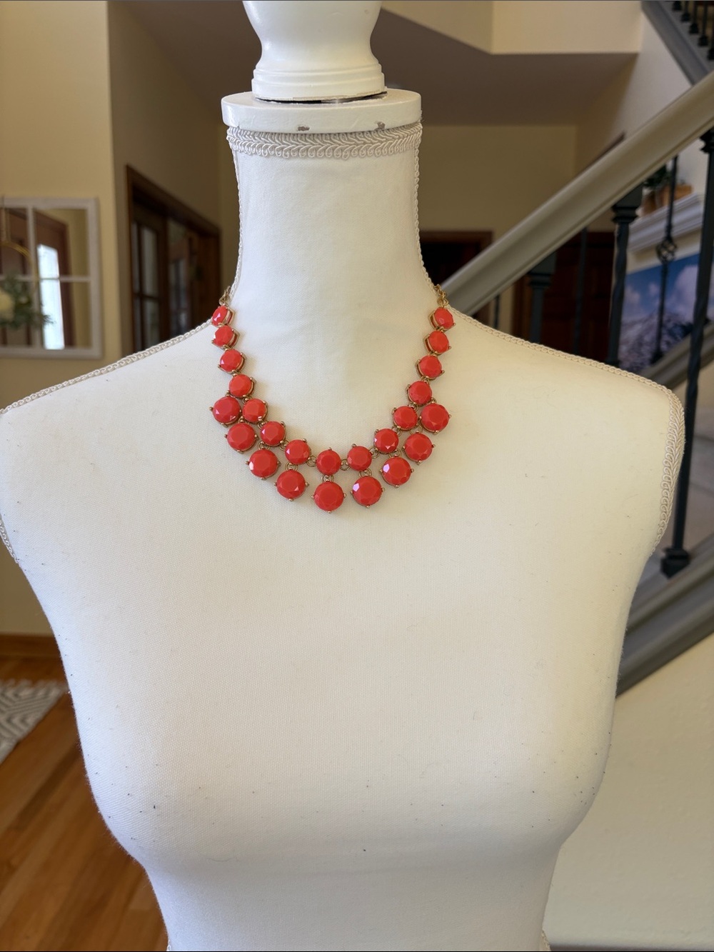 Lulus Loan Me a Stone Coral Statement Necklace